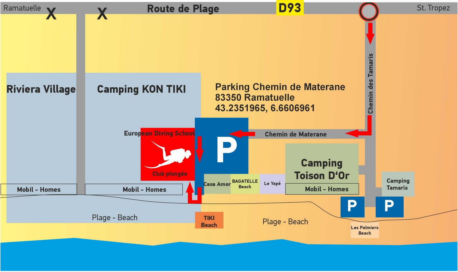 Wegbeschreibung Saint-Tropez